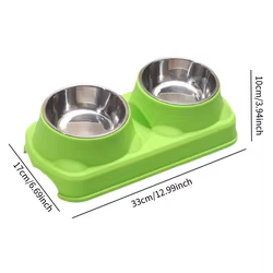 Comedero elevado de acero inoxidable para gatos