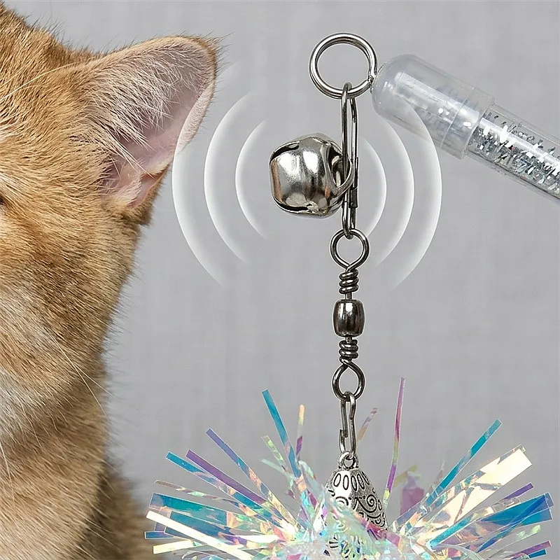 Juguete interactivo para gatos – Varita de plumas con sonido - imagen 4