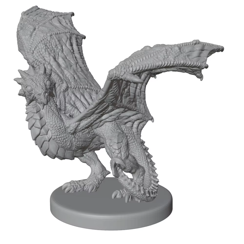 Figura de dragón en miniatura para pintar – Modelo de resina impreso en 3D - imagen 5
