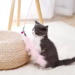 Varita Interactiva para Gatos y Gatitos con Plumas y Campana