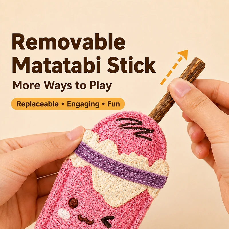 Juguete masticable para gatos con varilla de matatabi y dental natural - imagen 3