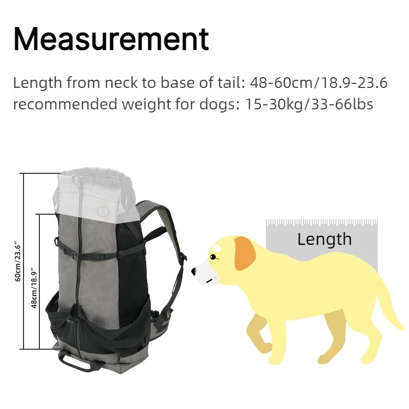 Mochila para perros grandes transpirable – Ajustable para senderismo y viajes - imagen 5