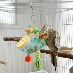 Juguete interactivo para loros: túnel colgante y bolas de morder