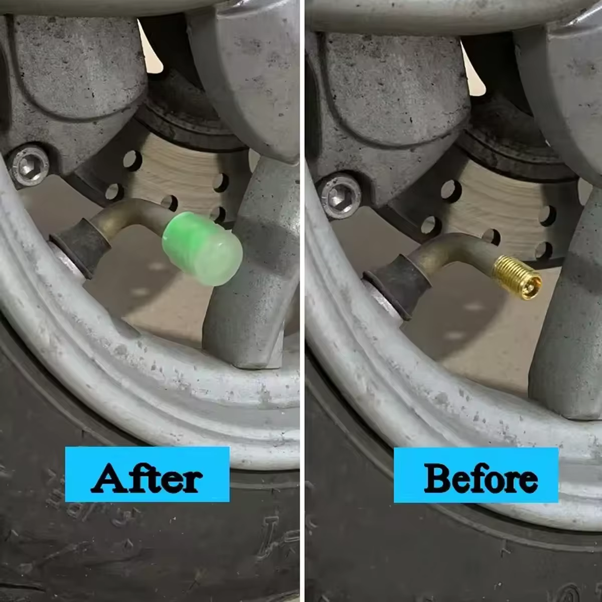 Tapas válvulas luminosas universales antipolvo para coche - imagen 4