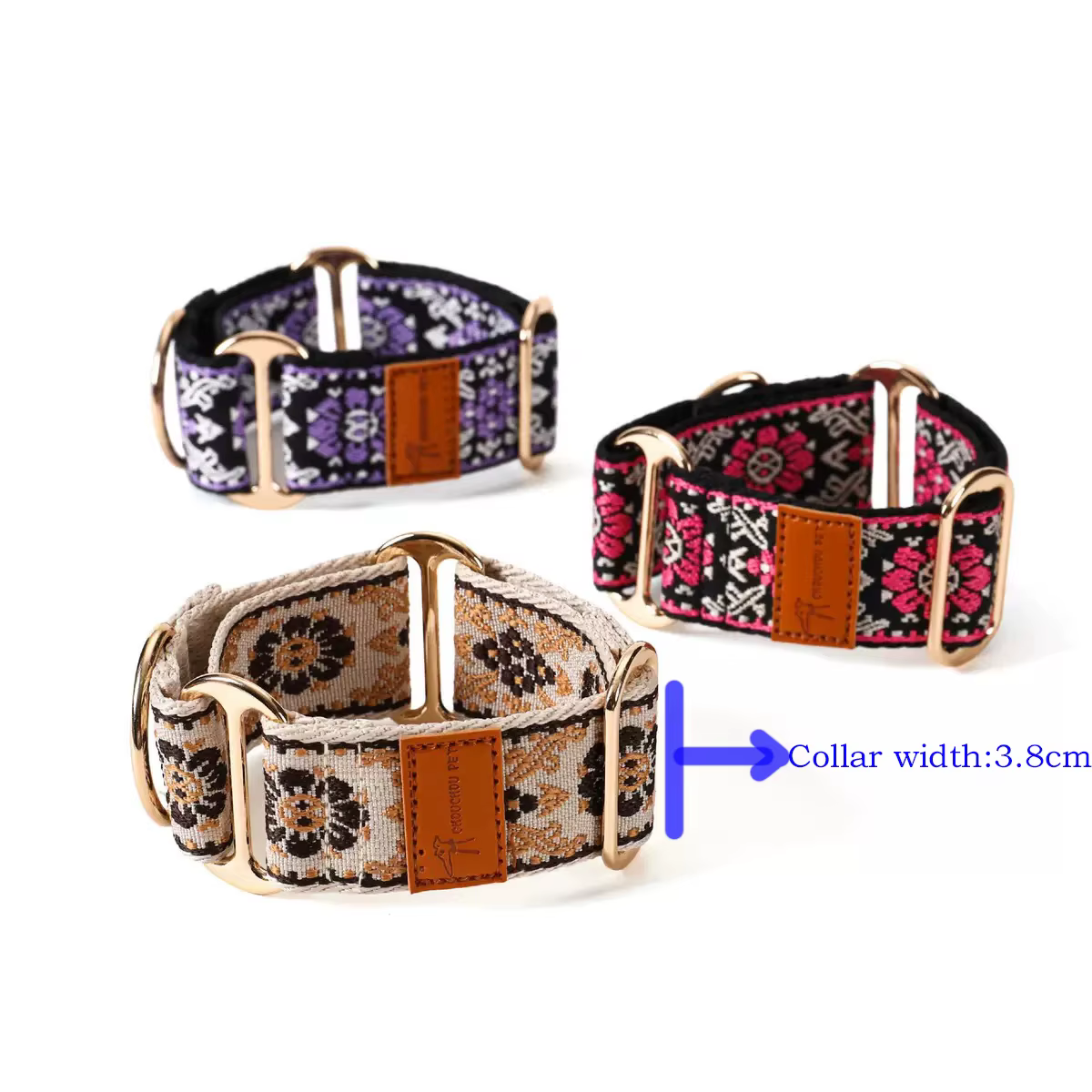 Collar martingale ajustable suave para perros: Whippet y galgo - imagen 2