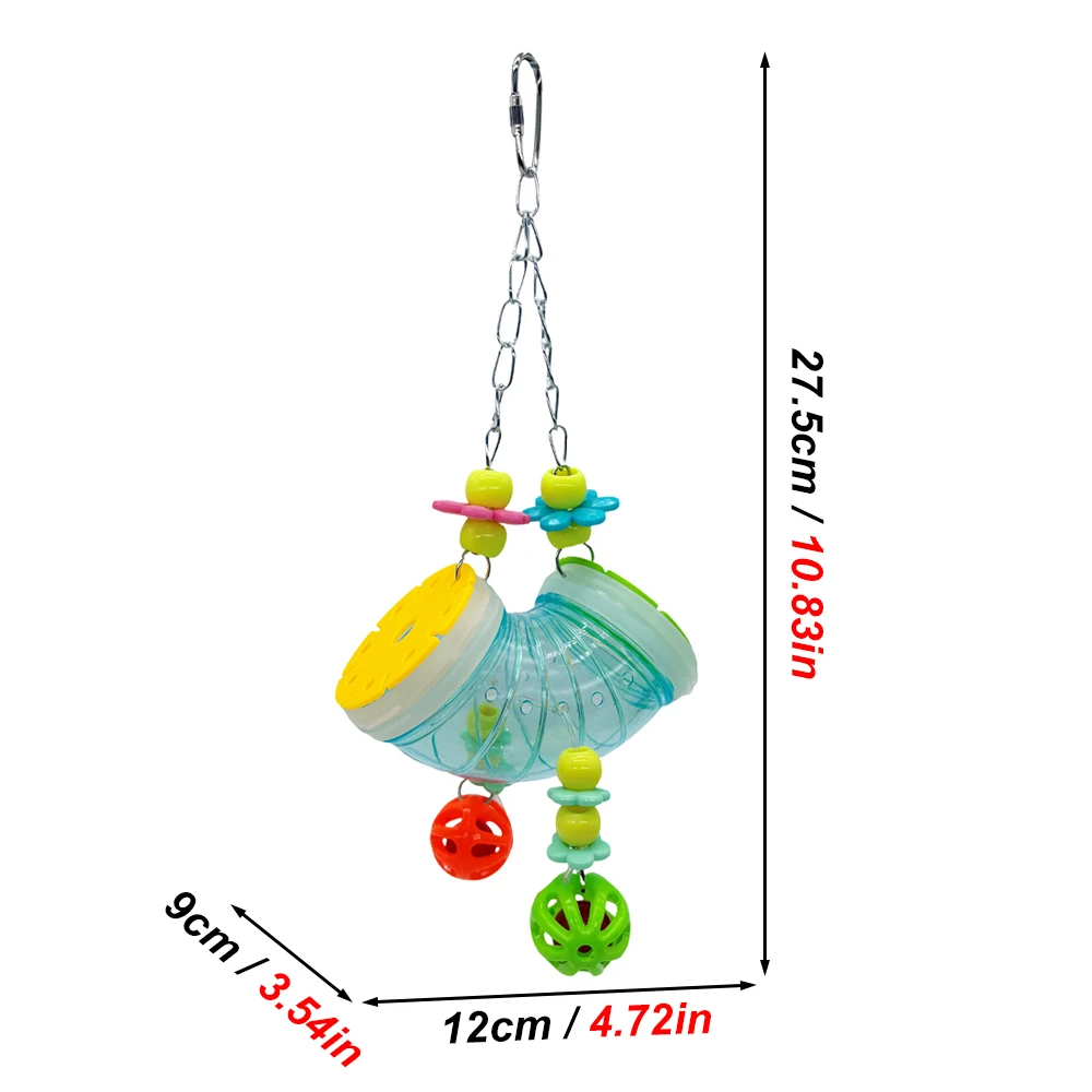 Juguete interactivo para loros: túnel colgante y bolas de morder - imagen 3