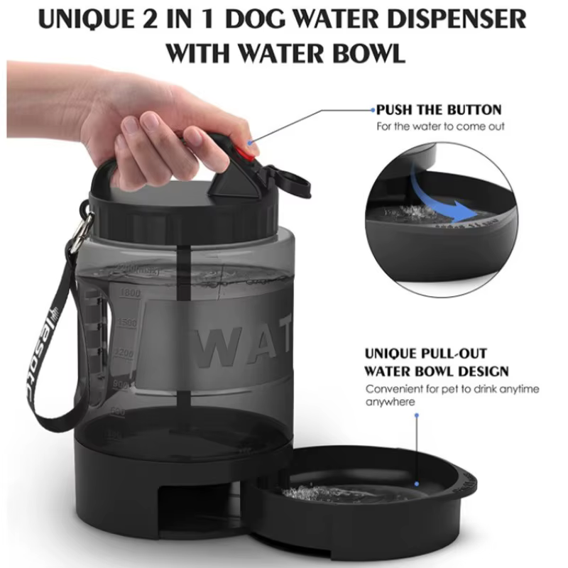Botella de agua para perro y gato portátil, gran capacidad para paseos - imagen 5