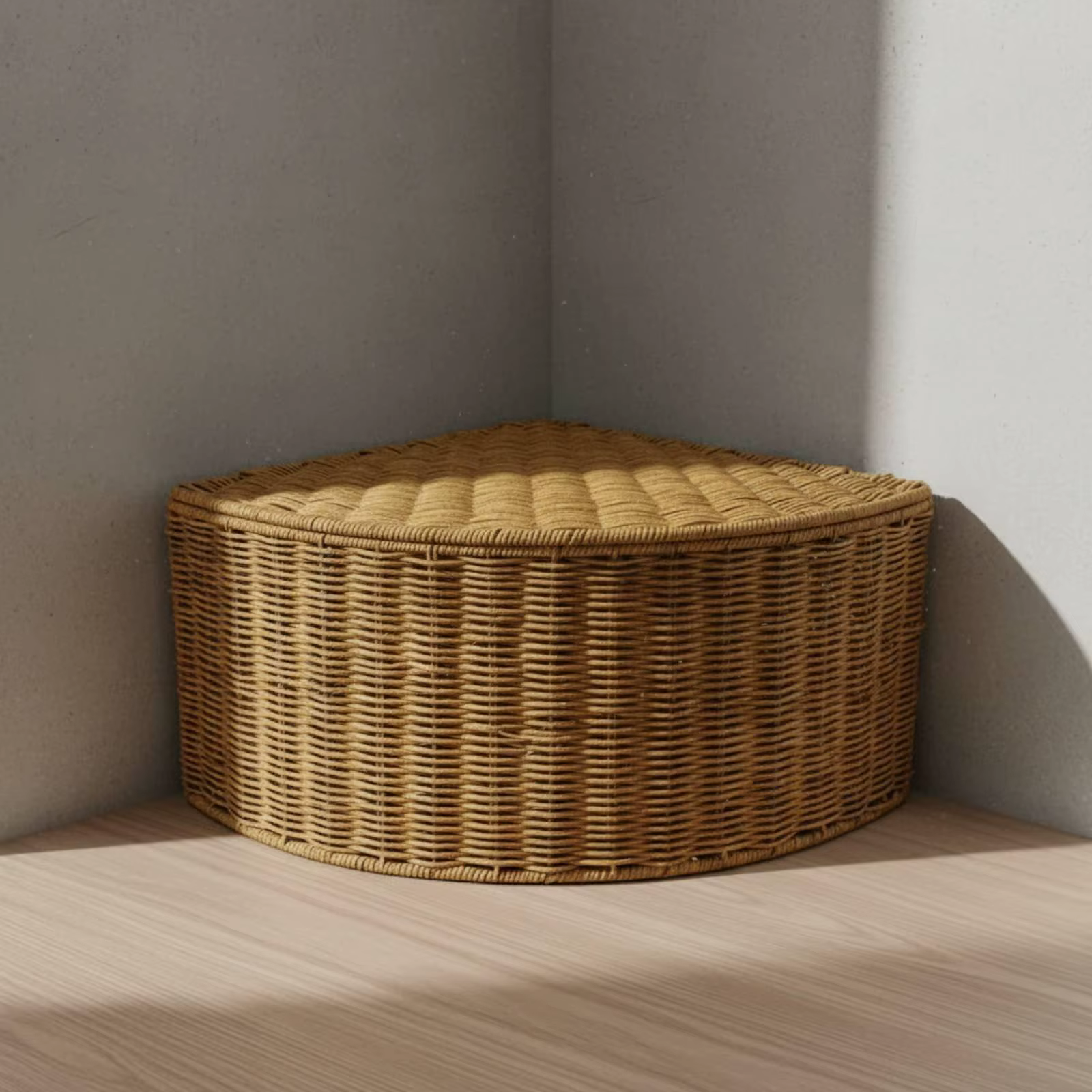 Cesta Triangular de Ratán para Gatos y Perros – Camita de Mimbre Resistente - imagen 5