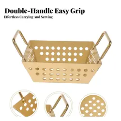 Cesta de acero inoxidable para premios con doble asa, gatos y perros