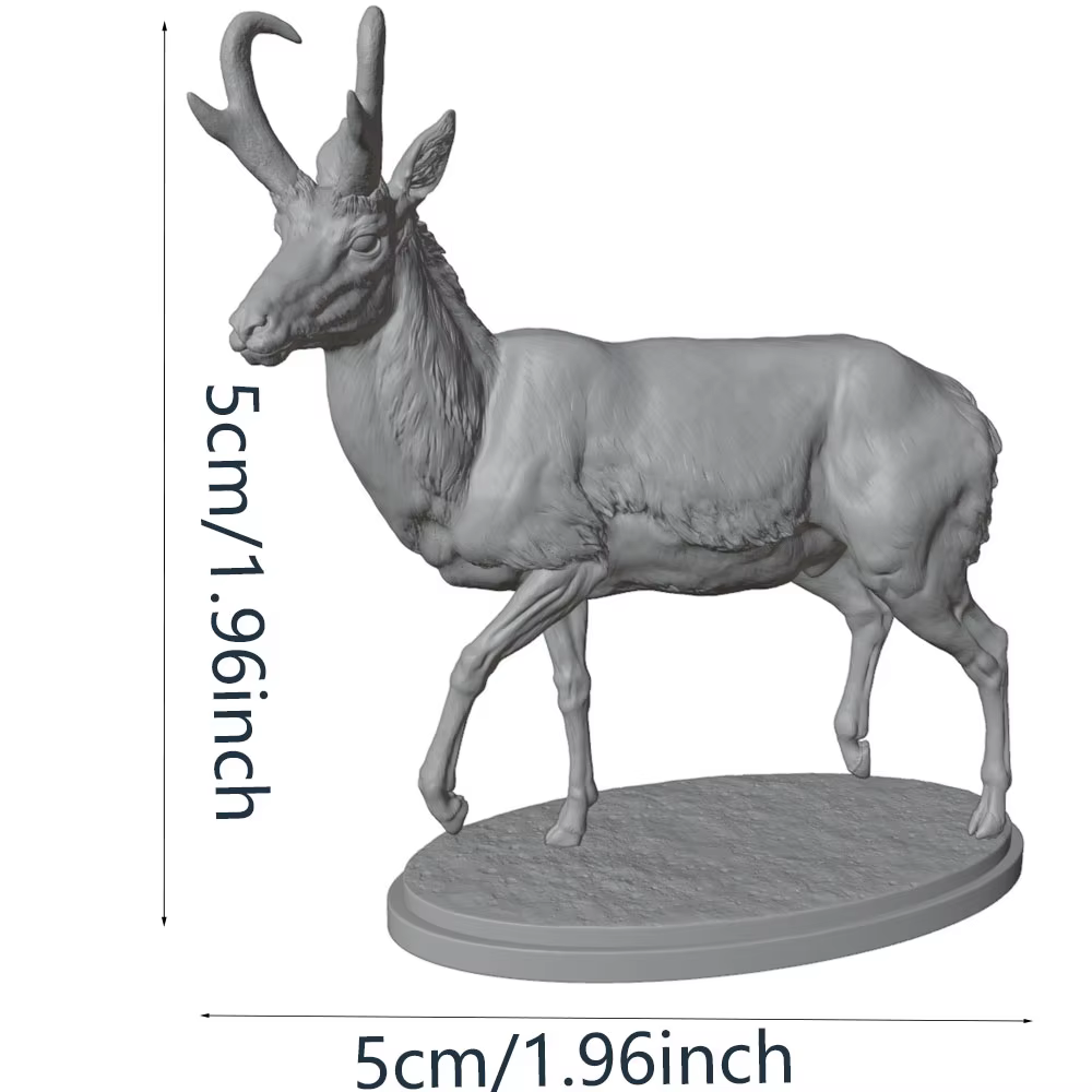 Miniatura de Antílope en 3D para Juegos de Mesa y Mesa de Estrategia - imagen 5