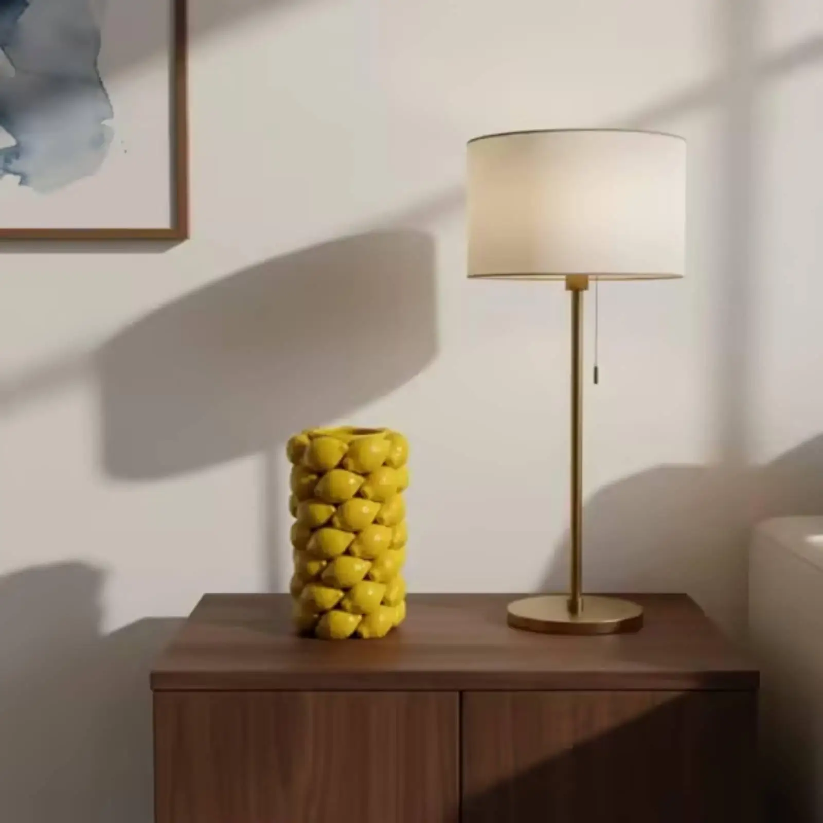 Jarrón Brillante Temática Limones – Porta Flores Decorativo para Casa - imagen 2