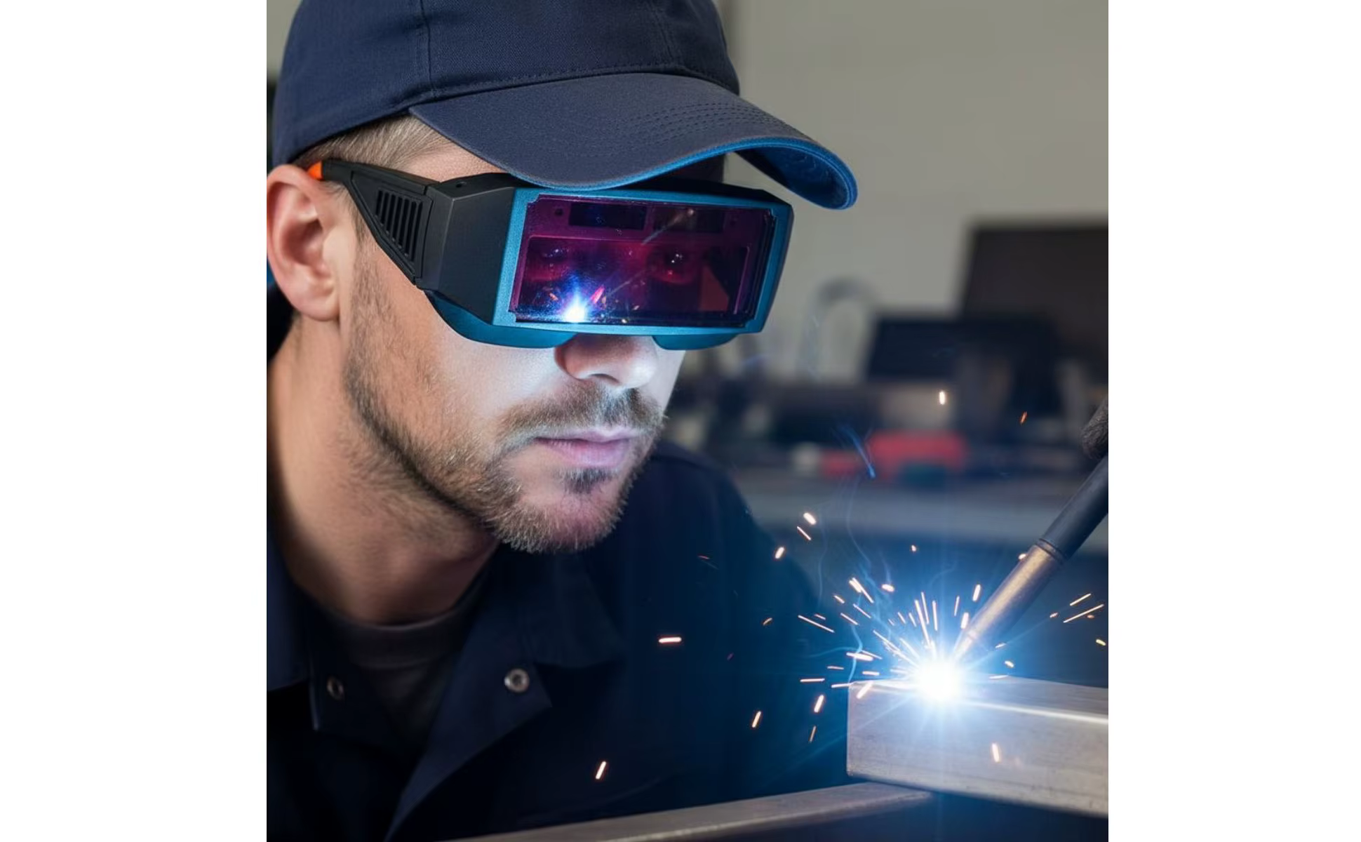 Gafas de soldador con oscurecimiento automático y diseño ergonómico
