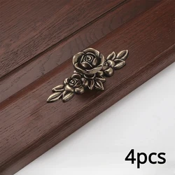 Tiradores Cajones Vintage en Forma de Rosa – Juego para Muebles Clásicos