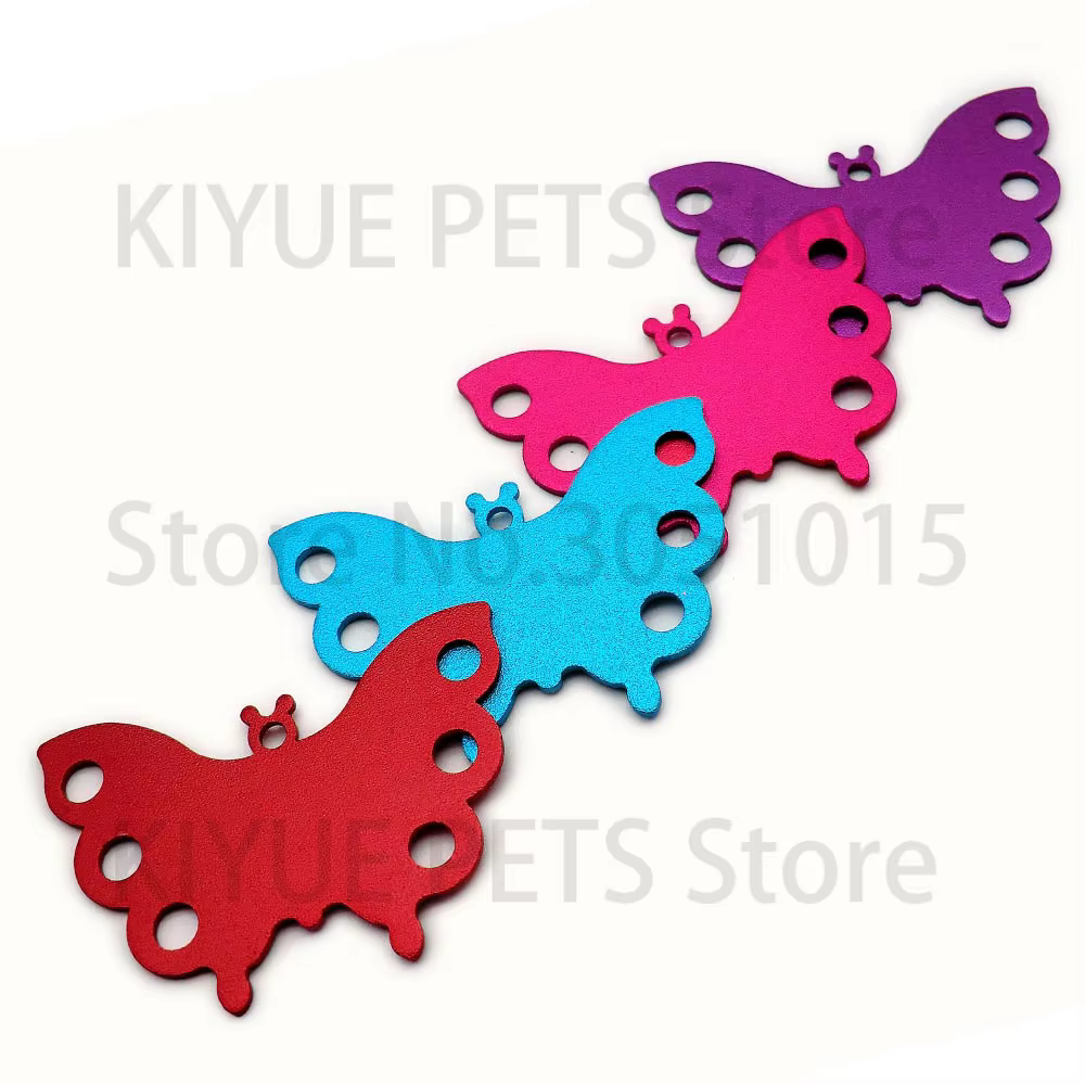 Etiqueta identificativa mariposa colorida para perro y gato - imagen 3
