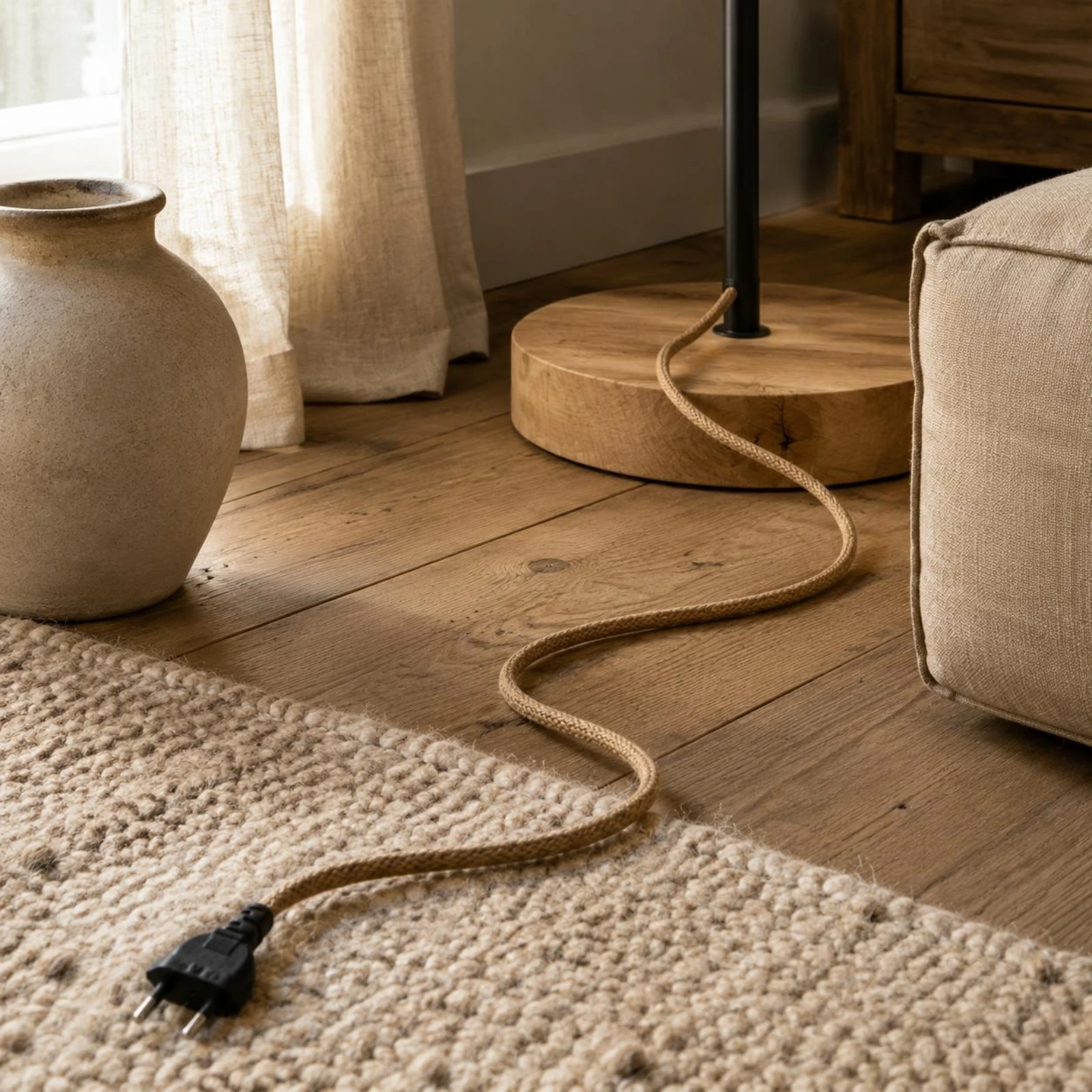 Cable de alimentación europlug trenzado para lámpara de mascota - imagen 4