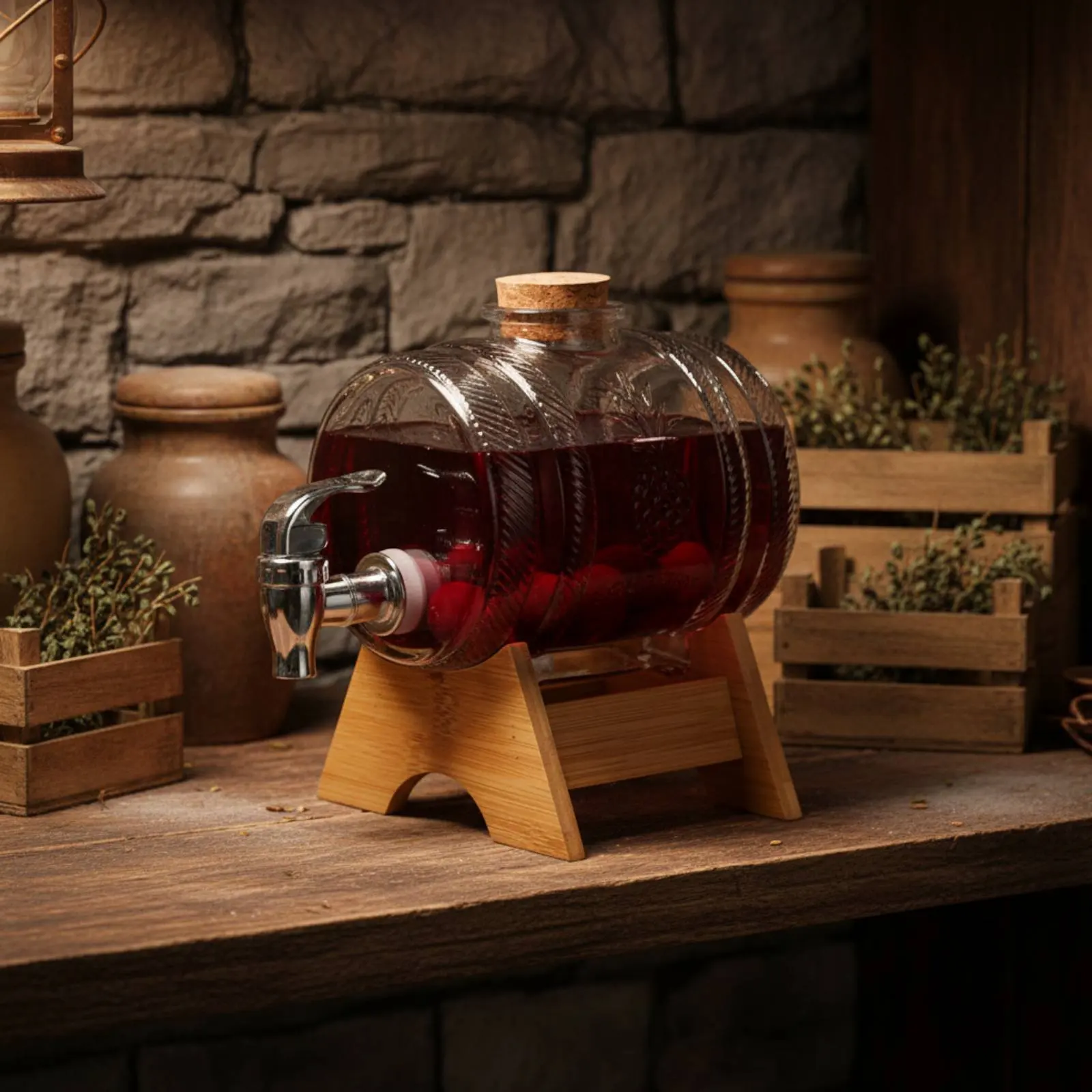 Dispensador de bebidas de vidrio con grifo para perros y gatos - imagen 2