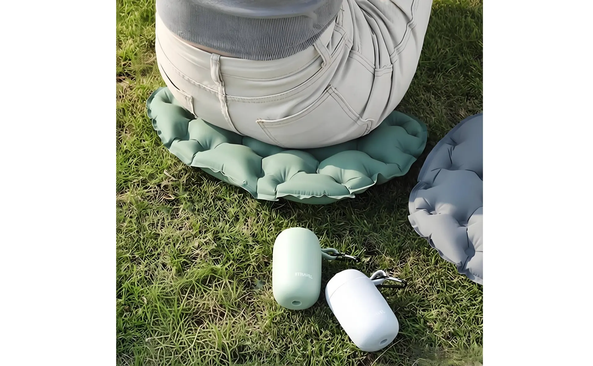 Cojín inflable compacto para camping y senderismo