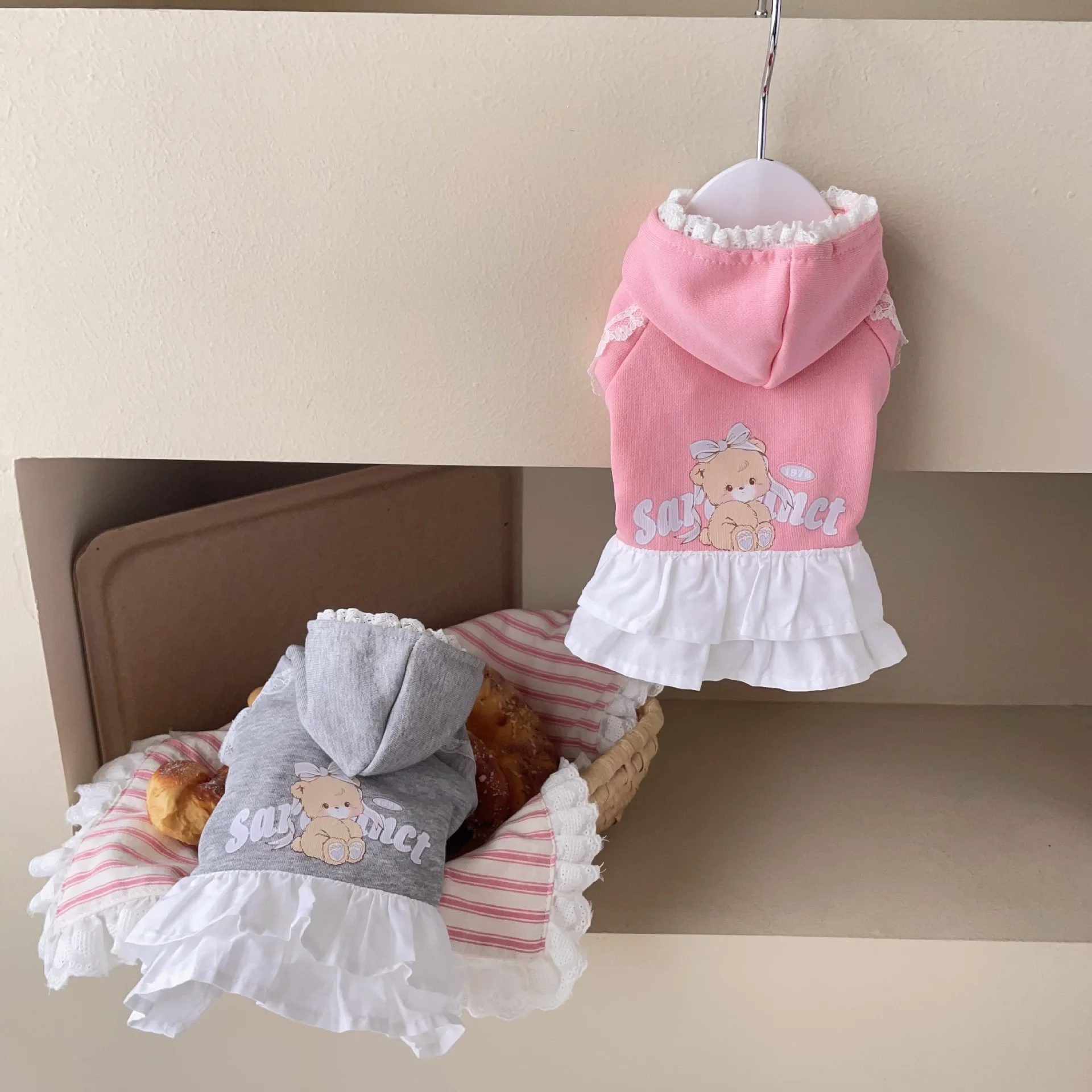 Sudadera con capucha tipo teddy para perros pequeños y cachorros - imagen 2