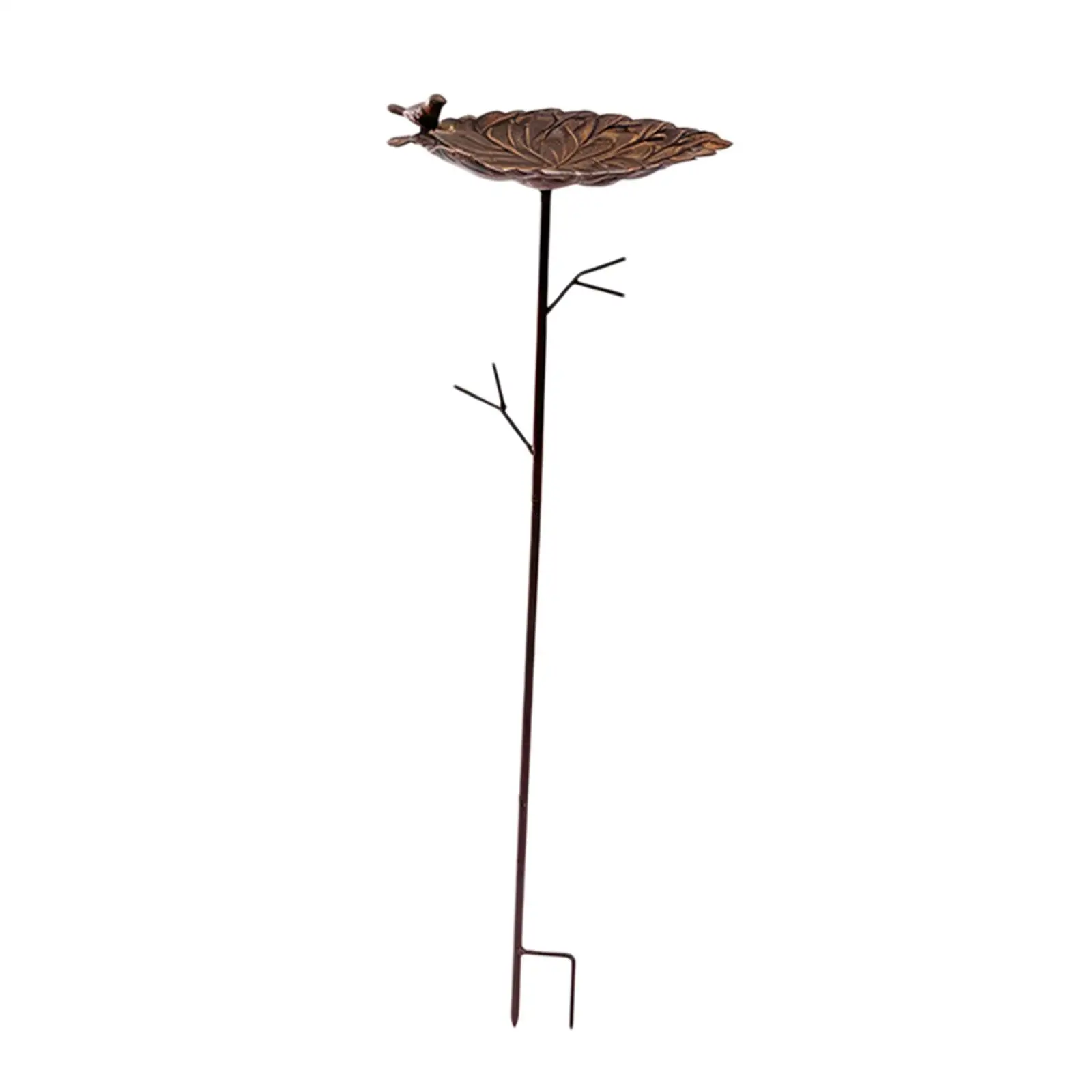 Detalle del bebedero para aves de hierro sólido