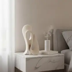 Figura decorativa abstracta de resina para el hogar