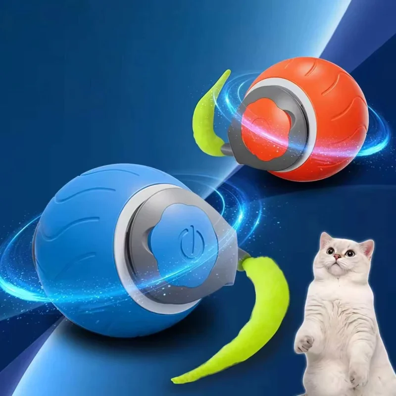 Juguetes interactivos para gatos: pelota rodante automática recargable - imagen 4