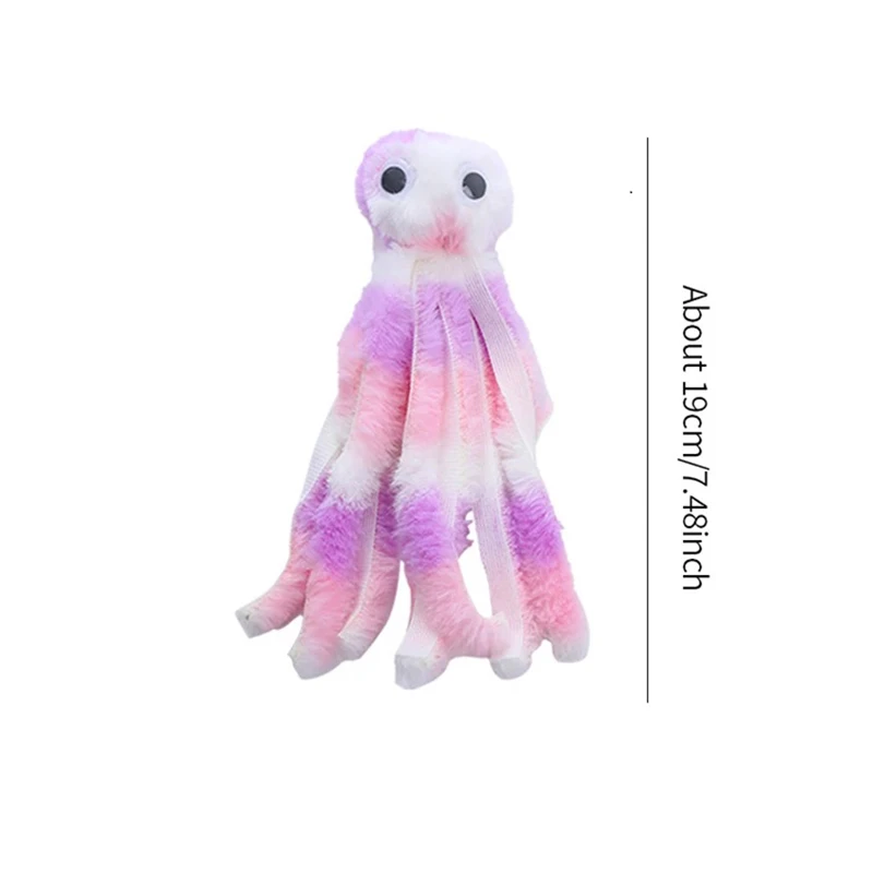 Juguete de peluche pulpo para gatos en felpa suave