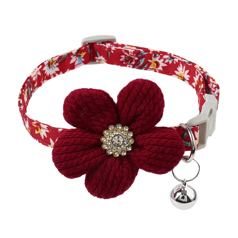 Pañuelo bandana floral ajustable para perro y gato con seguridad - imagen 3