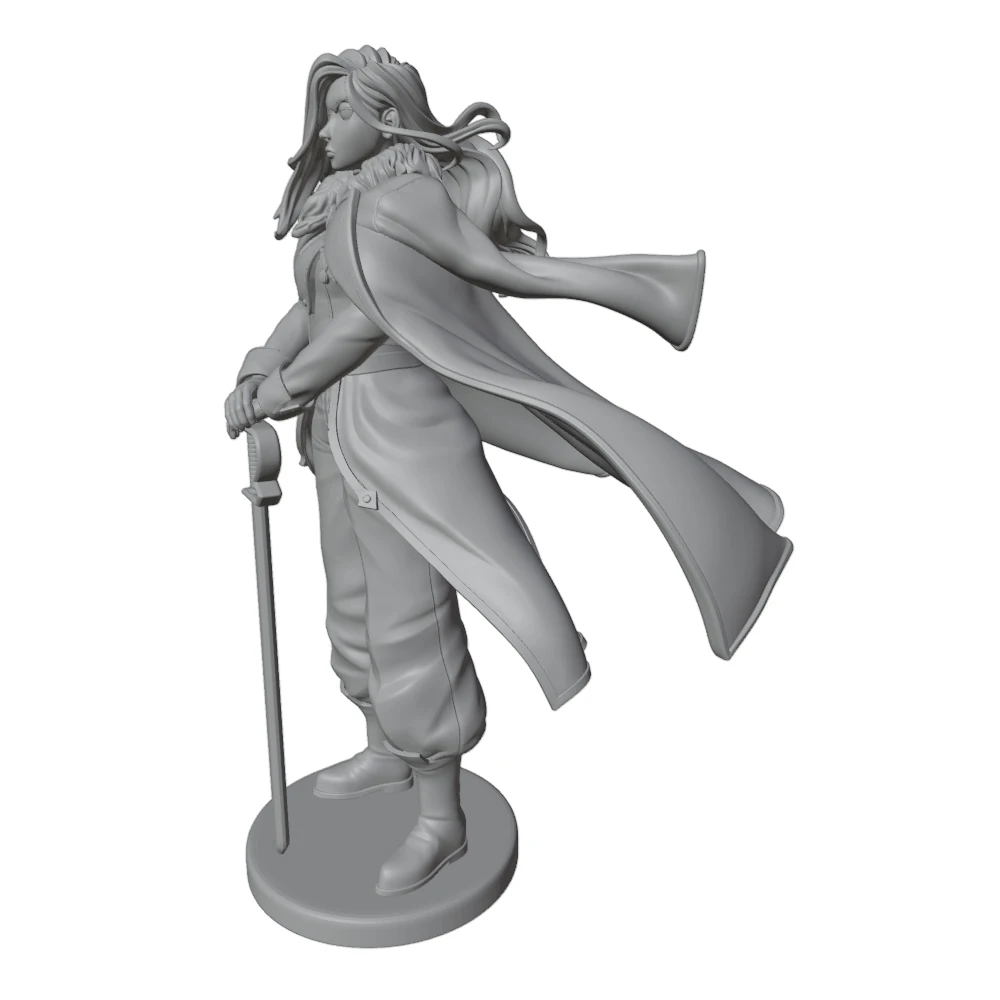 Miniatura GK personaje anime gris 3D 75 mm sin pintar