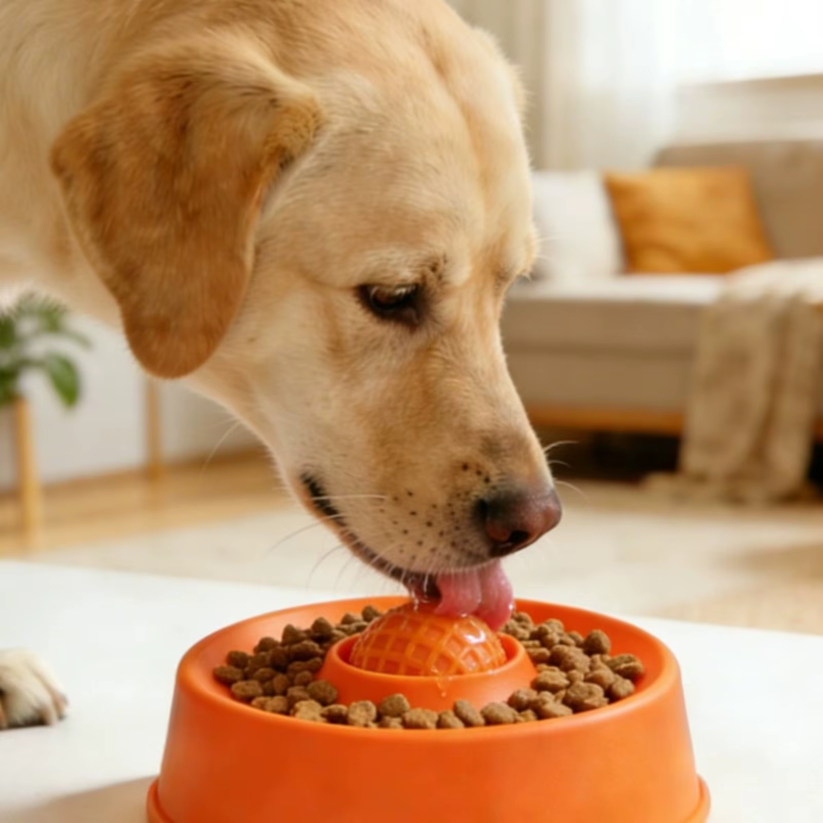 Cuenco lamer interactivo para gatos – Comedero lento fácil limpieza - imagen 5
