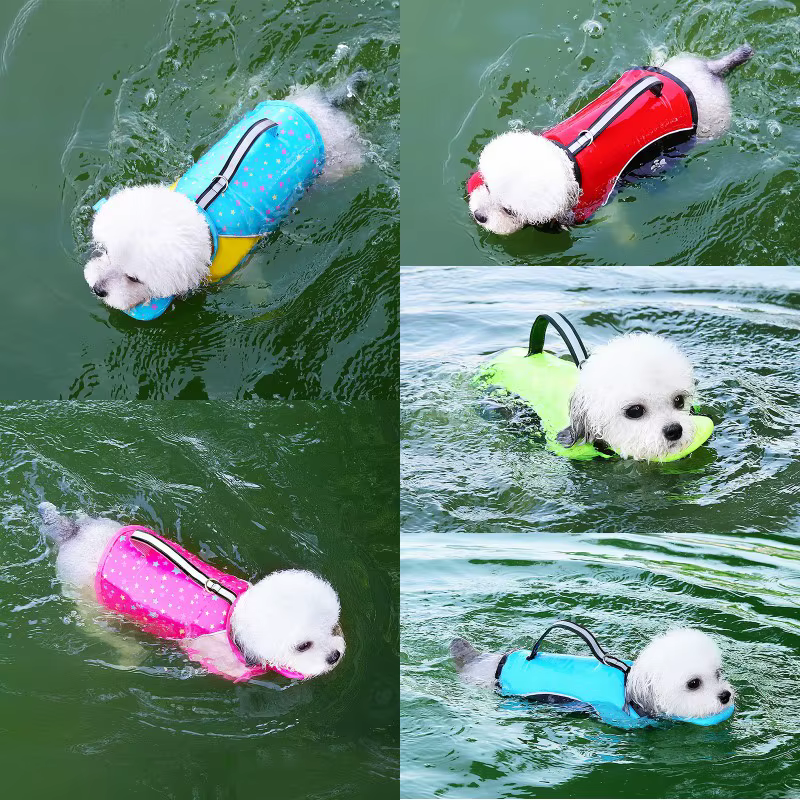 Chaleco salvavidas ajustable para perros con flotador extraíble - imagen 3