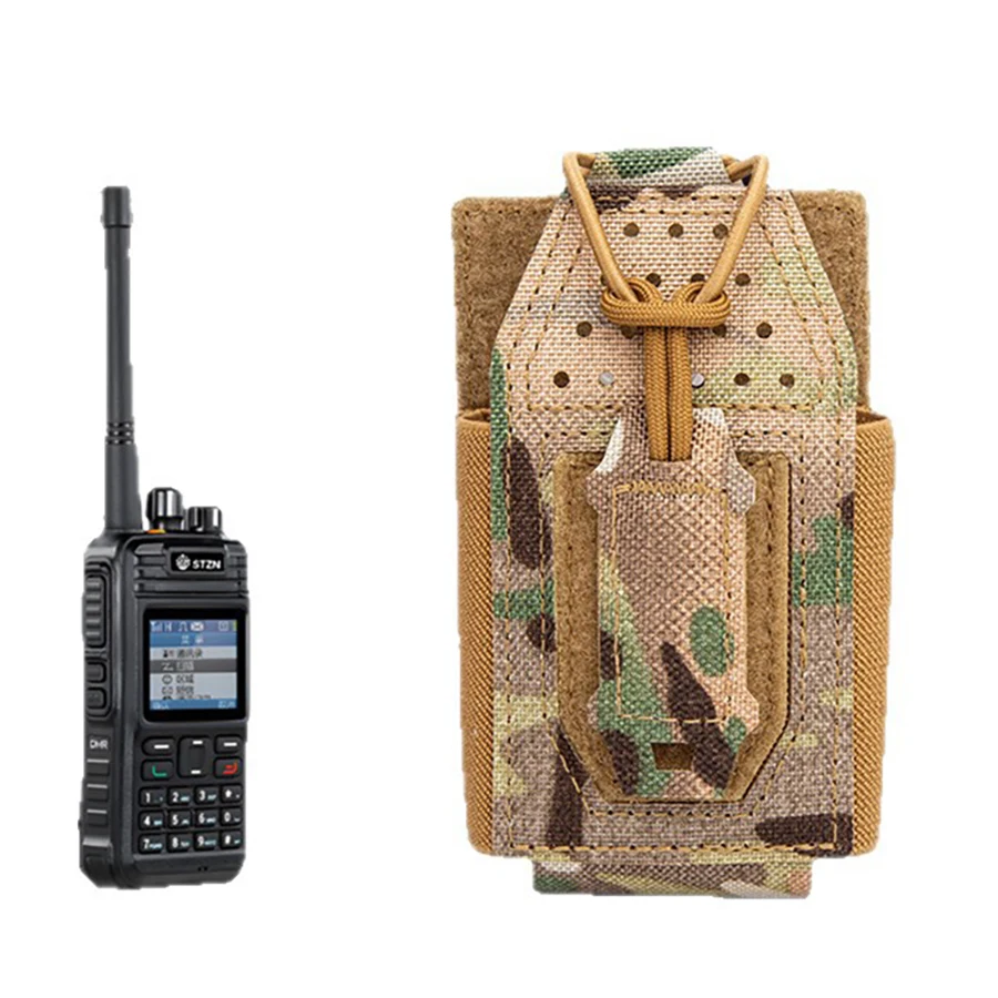 Vista frontal de la bolsa táctica mini para radio