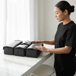 Organizador impermeable con tapa transparente para gato y perro