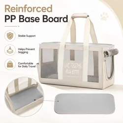 Bolsa transpirable con ventana lateral para gatos y perros