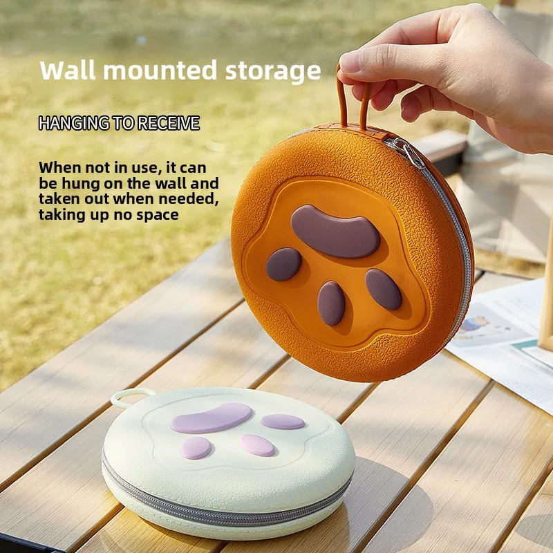 Tazón plegable portátil de silicona para gatos y perros, doble uso - imagen 2