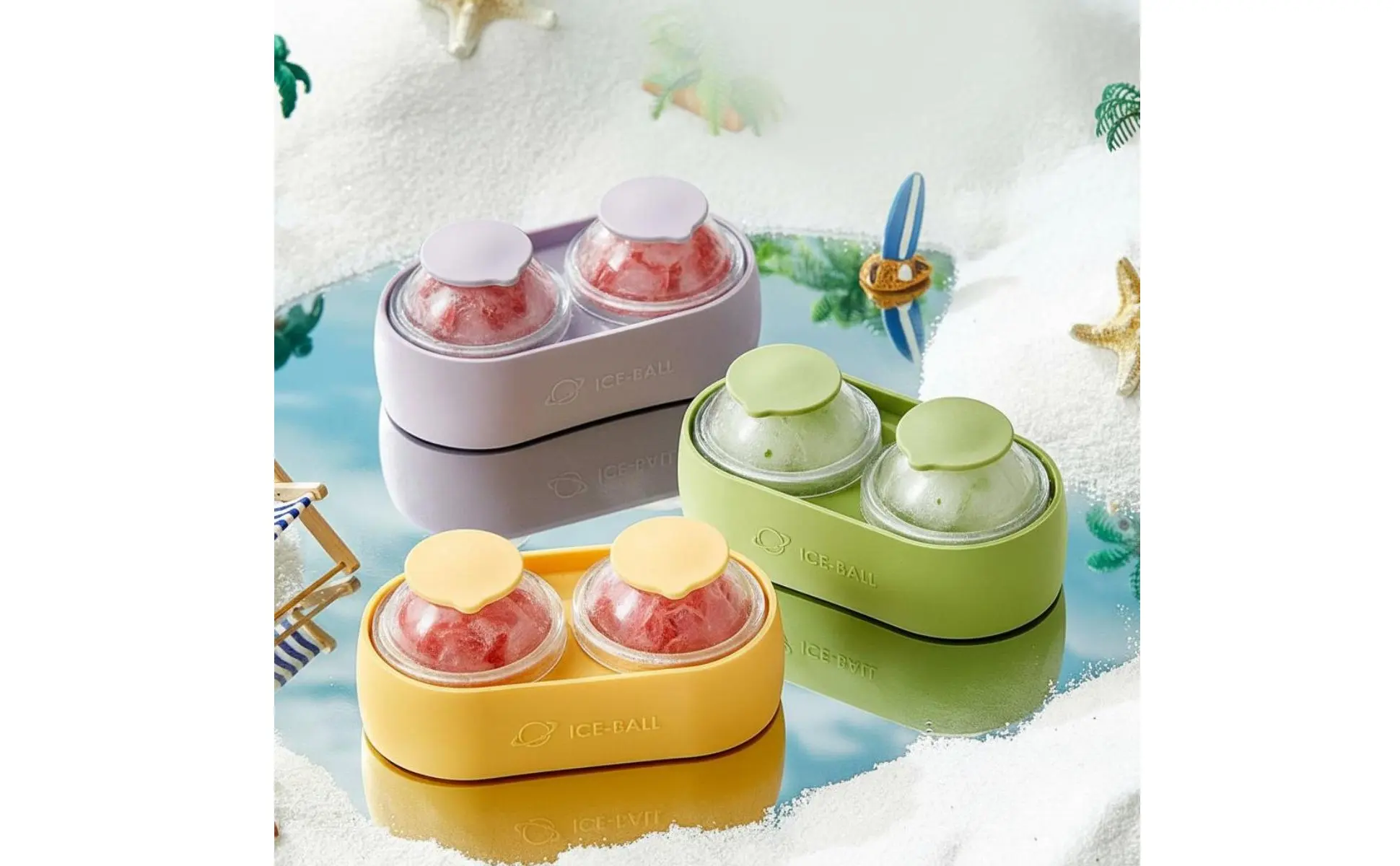 Bandeja de silicona para bolas de hielo