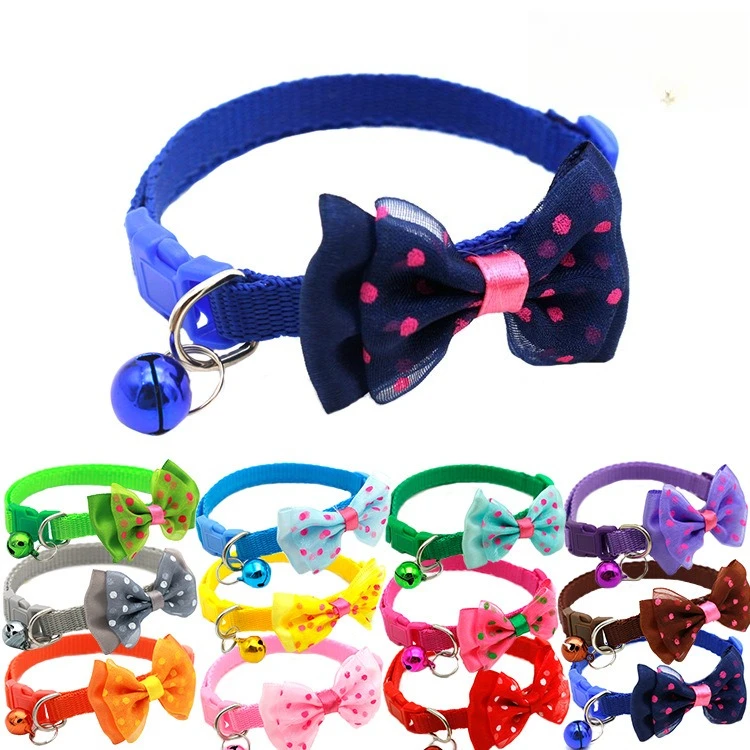 Collar ajustable reflectante con lazo y campana seguro para gatos - imagen 5