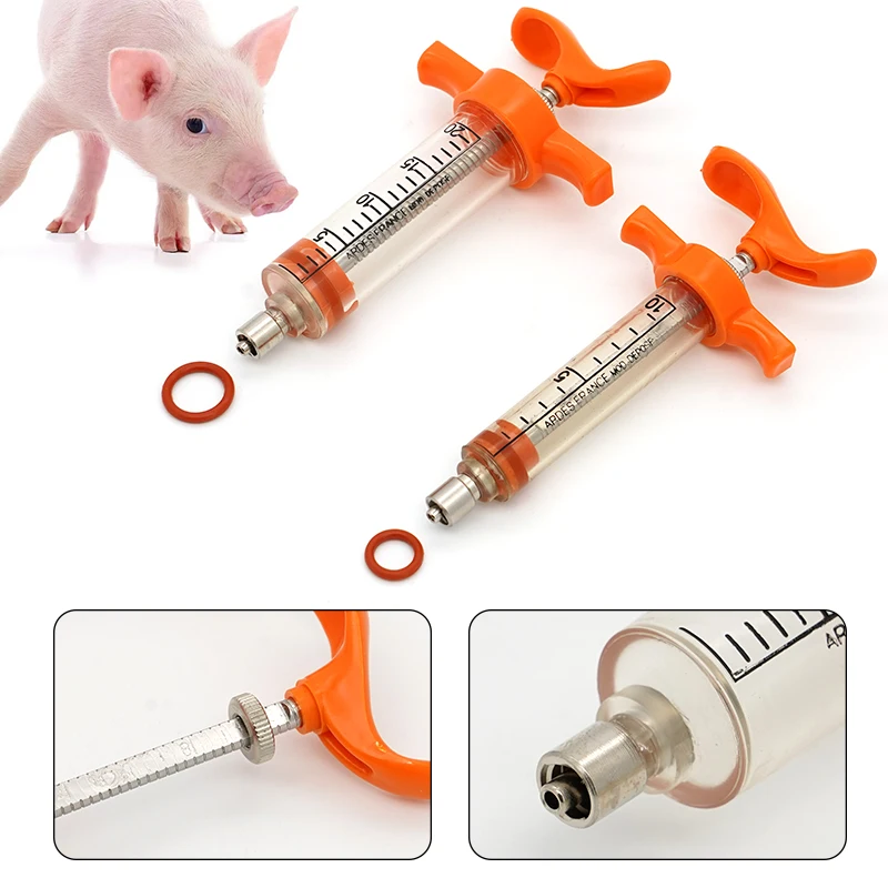 Jeringa veterinaria de 10 ml/20 ml con escala visible
