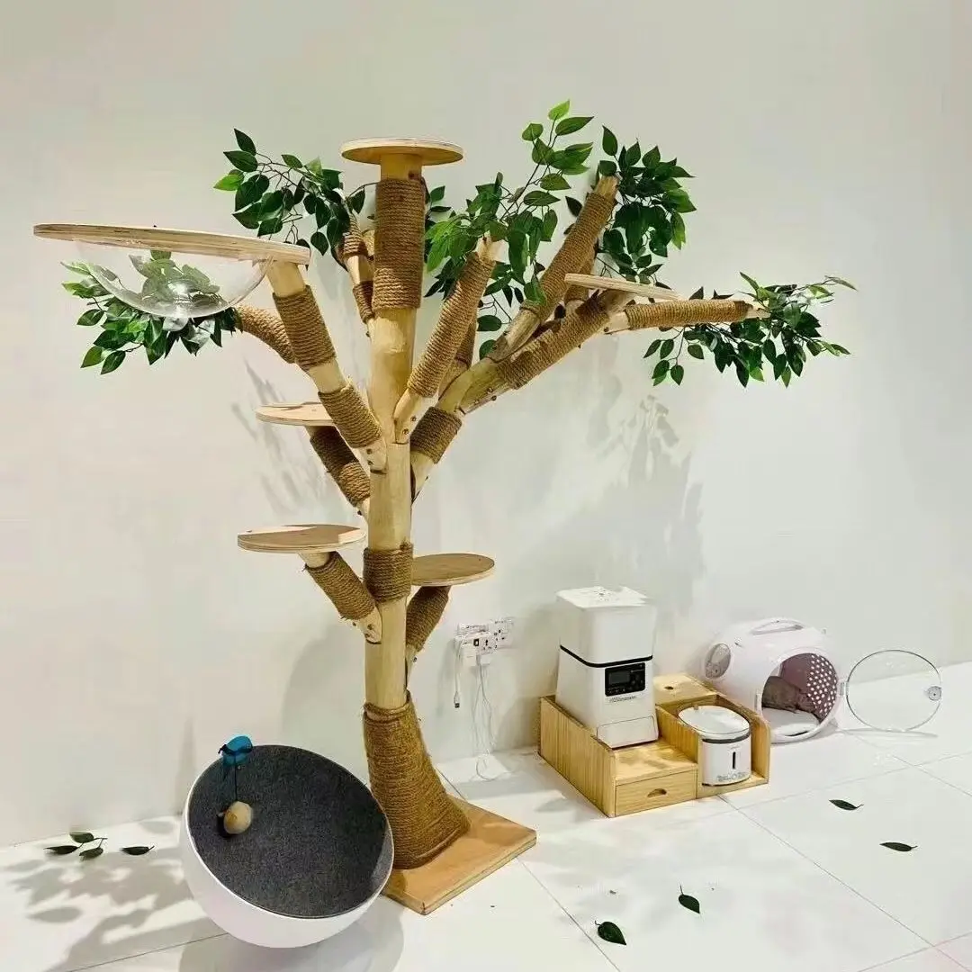 Árbol de escalada para gatos — vista frontal