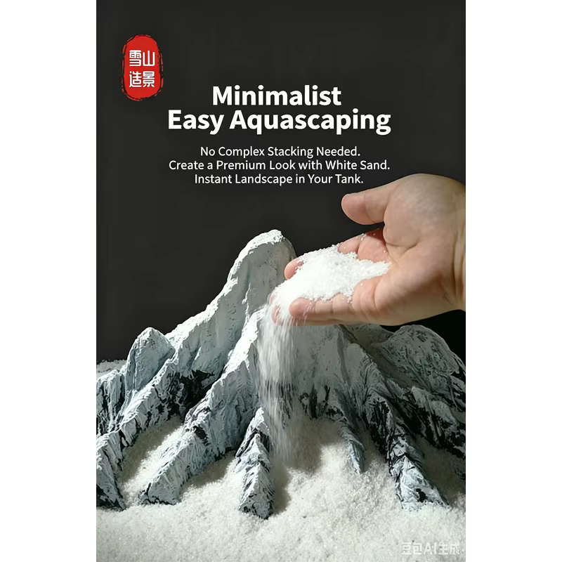 Adorno rocalla acuario estilo chino – Montaña dorada imitación piedra - imagen 5