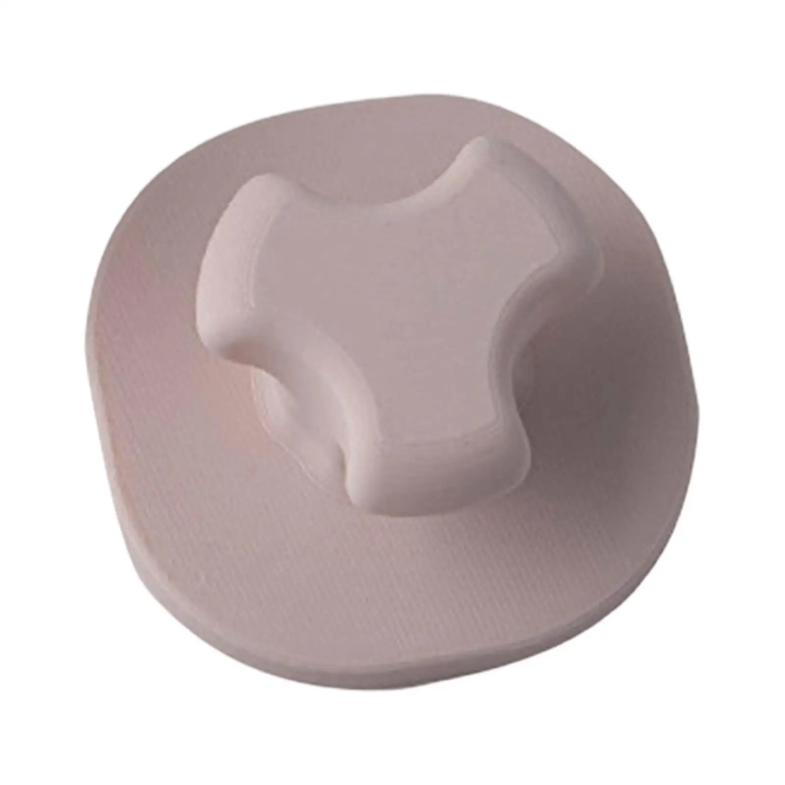 Vista del raspador rosa mostrando su diseño ergonómico