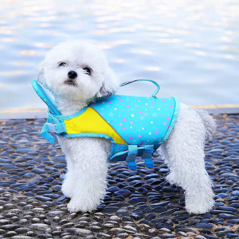 Chaleco salvavidas ajustable para perros con flotador extraíble - imagen 5