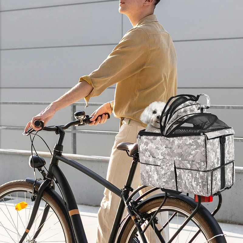 Cesta de bicicleta para perros adaptable al portaequipajes - imagen 4