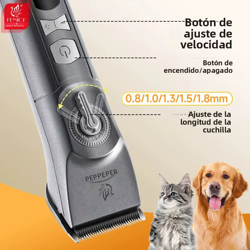 Cortapelos inalámbrico recargable de bajo ruido para perros y gatos - imagen 3