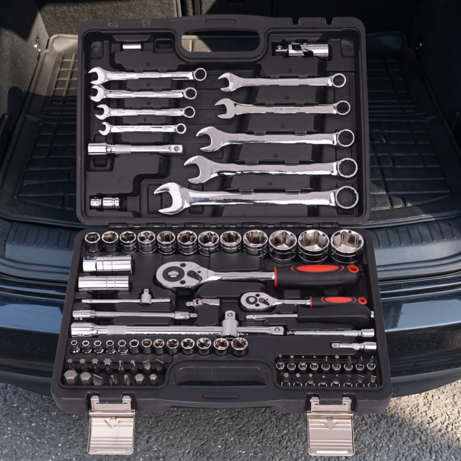 Juego de herramientas coche 82 piezas – Maletín organizador para garaje - imagen 2