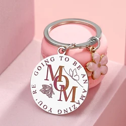 Colgante llavero mariposa personalizado para mamá, regalo atento