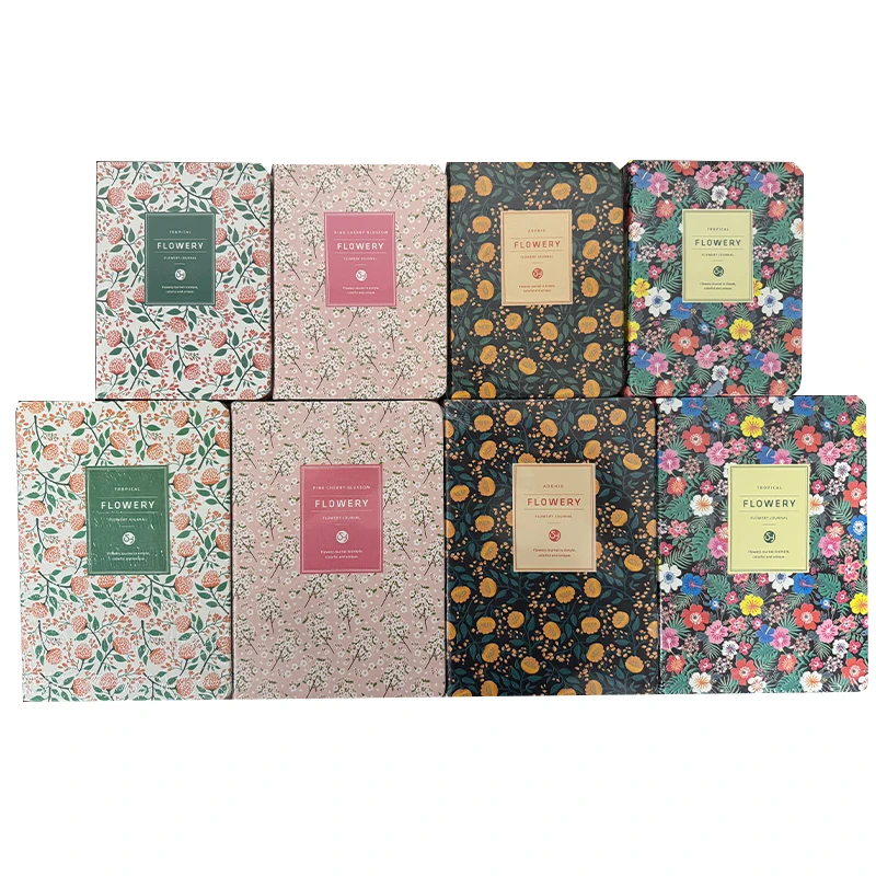 Cuaderno floral bonito y fresco A5 A6 con portada vintage