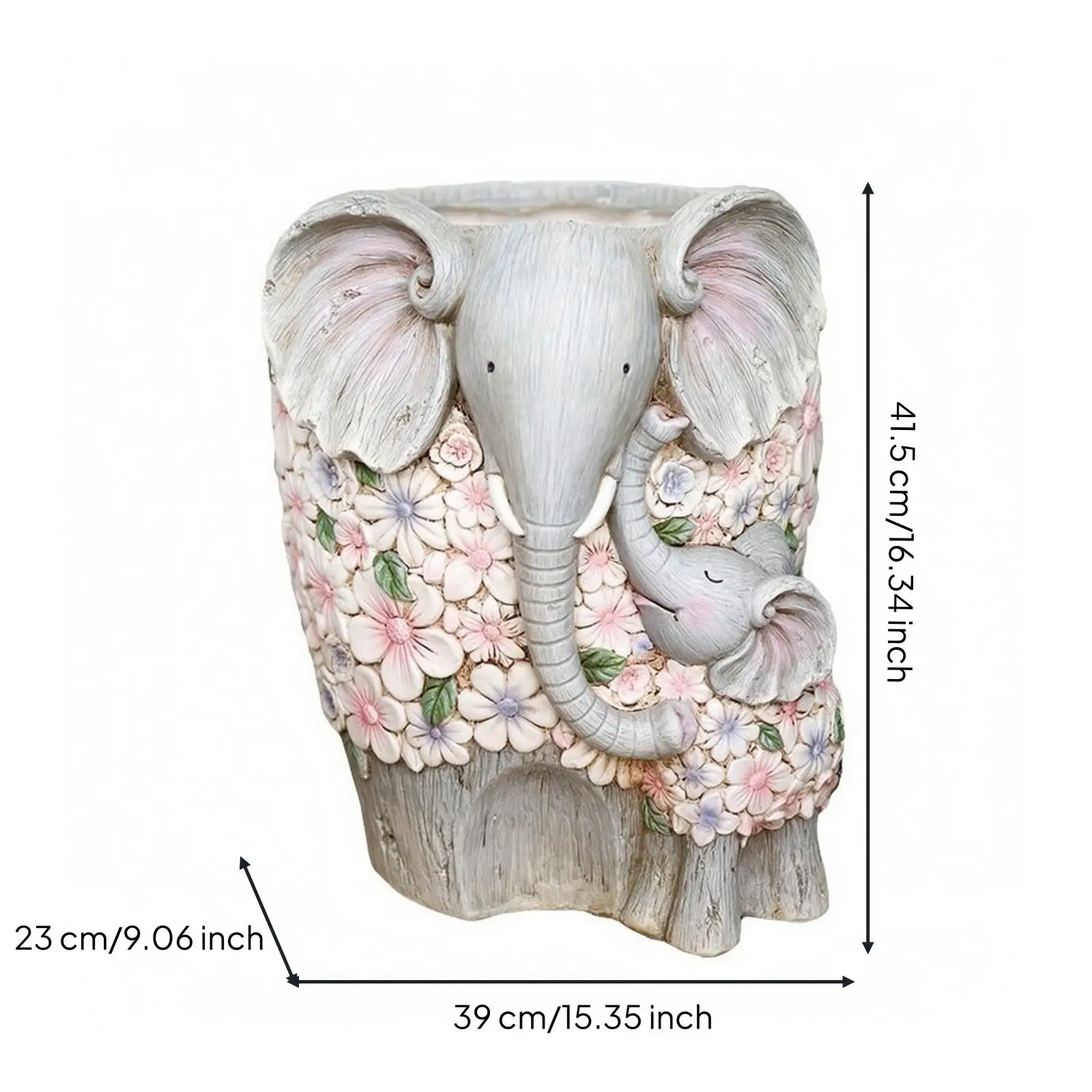 Maceta elefante para jardín, patio y balcón – Decoración exterior - imagen 2