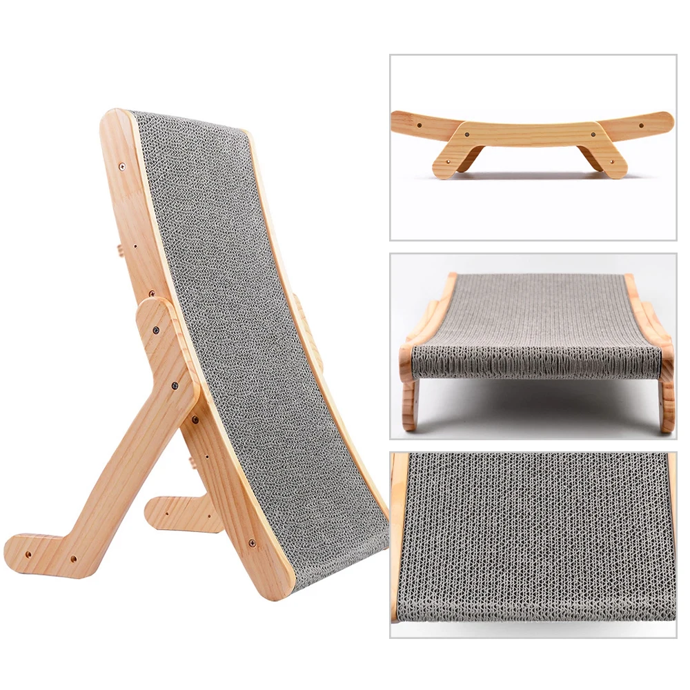 Rascador estable con madera maciza