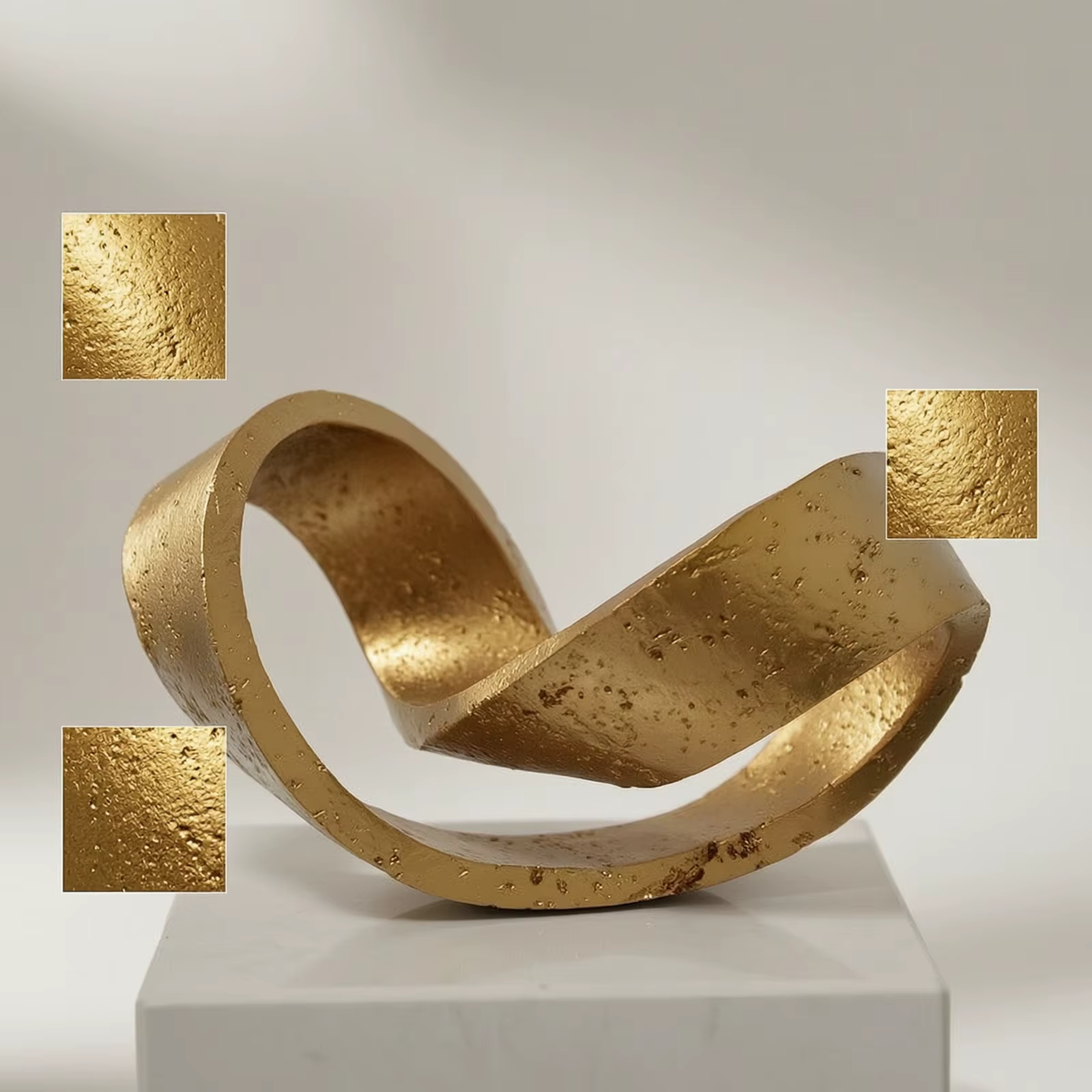 Escultura geométrica de cinta para decorar estantes y mesas - imagen 3