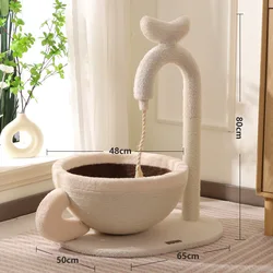 Nido con rascador de sisal para gatos: afila garras